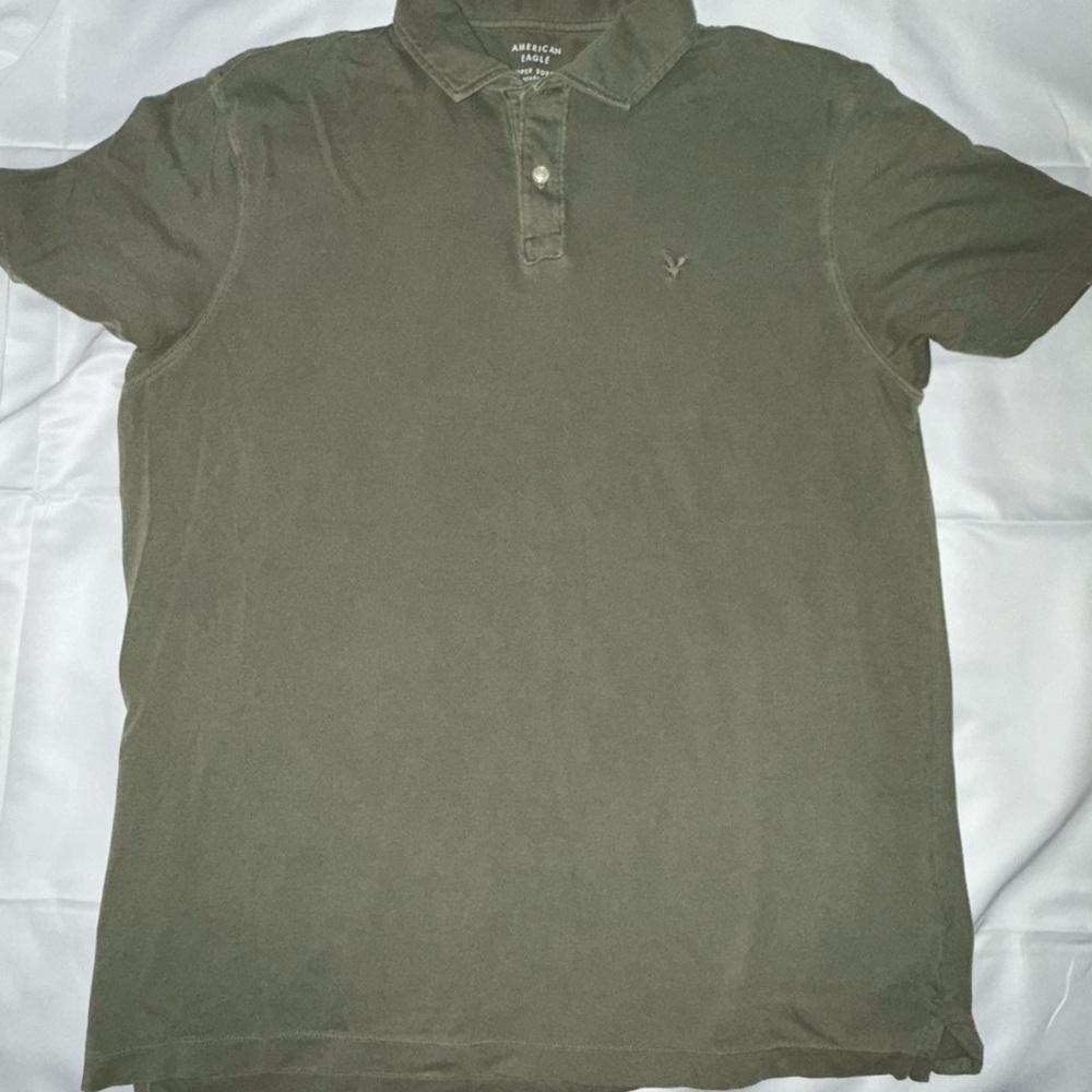 American Eagle Outfitters Green Polo Shirt Classic Style